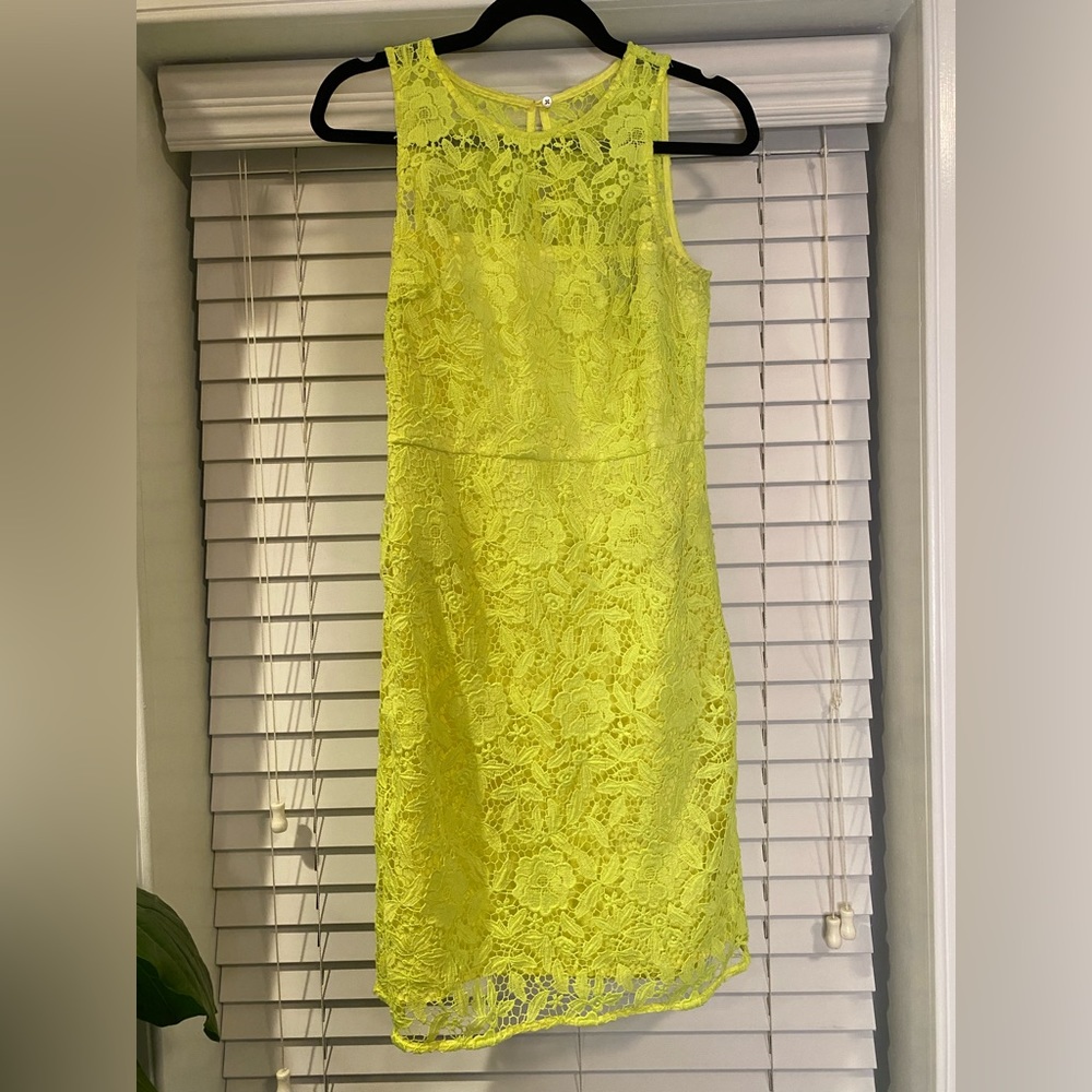 Bright Green JCrew Collections dress - size 2